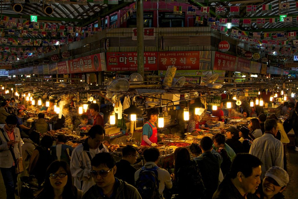 Gwangjang market Corea Intermedio - Mercado Gwangjang