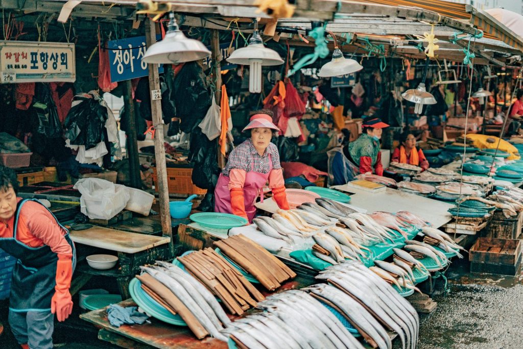 Mercado Jagalchi Corea al completo - Busán Mercado Jagalchi